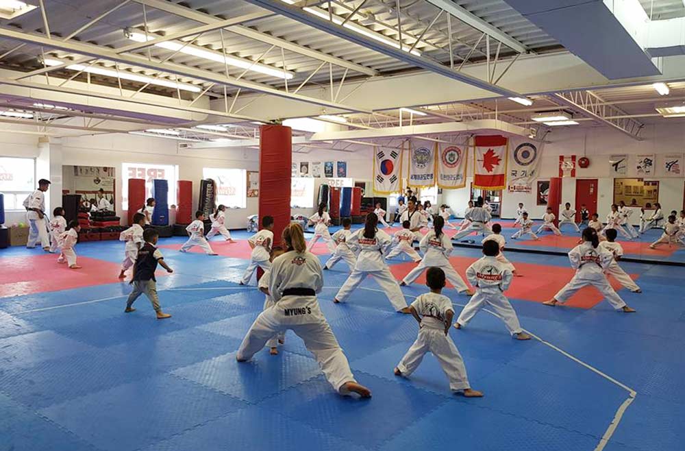 tkd junior class Myung’s Taekwondo Markham-East